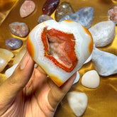 Carnelian Hearts Druzy Pieces